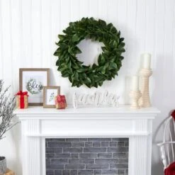 30 In. Magnolia Artificial Wreath 9 30 In. Magnolia Artificial Wreath -Artificial nearly natural decorative wreaths 4391 31 1000