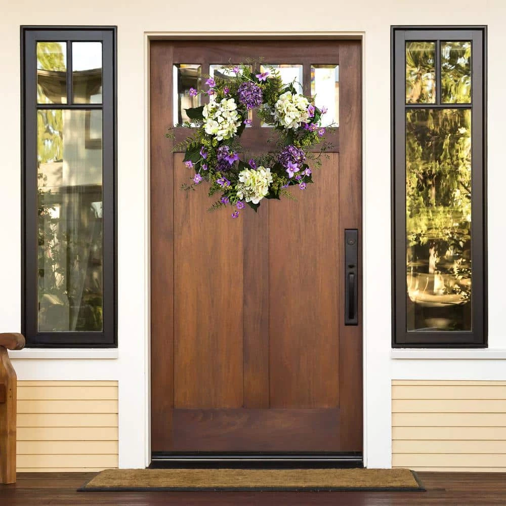 24 In. Indoor Artificial Hydrangea Berry Wreath 6 24 In. Indoor Artificial Hydrangea Berry Wreath - Image 4