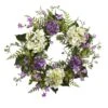 24 In. Indoor Artificial Hydrangea Berry Wreath 2 24 In. Indoor Artificial Hydrangea Berry Wreath -Artificial nearly natural decorative wreaths 4531 64 1000