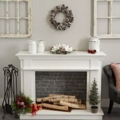 Snowy Artificial Pine Cone Wreath 11 Snowy Artificial Pine Cone Wreath -Artificial nearly natural decorative wreaths 4553 31 1000