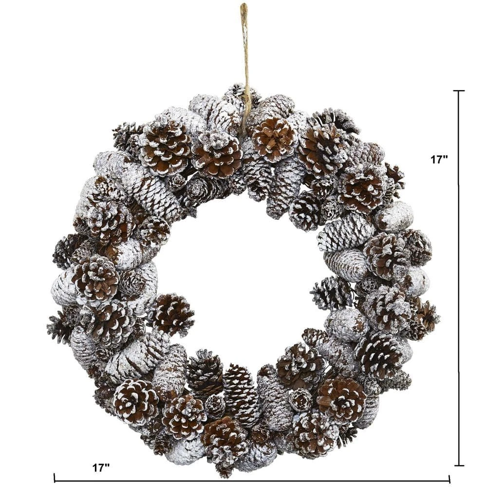 Snowy Artificial Pine Cone Wreath 5 Snowy Artificial Pine Cone Wreath - Image 3