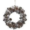 Snowy Artificial Pine Cone Wreath 2 Snowy Artificial Pine Cone Wreath -Artificial nearly natural decorative wreaths 4553 64 1000