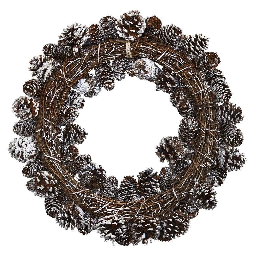 Snowy Artificial Pine Cone Wreath 4 Snowy Artificial Pine Cone Wreath - Image 2