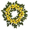 24 In. Artificial Lemon Wreath 2 24 In. Artificial Lemon Wreath -Artificial nearly natural decorative wreaths 4567 64 1000