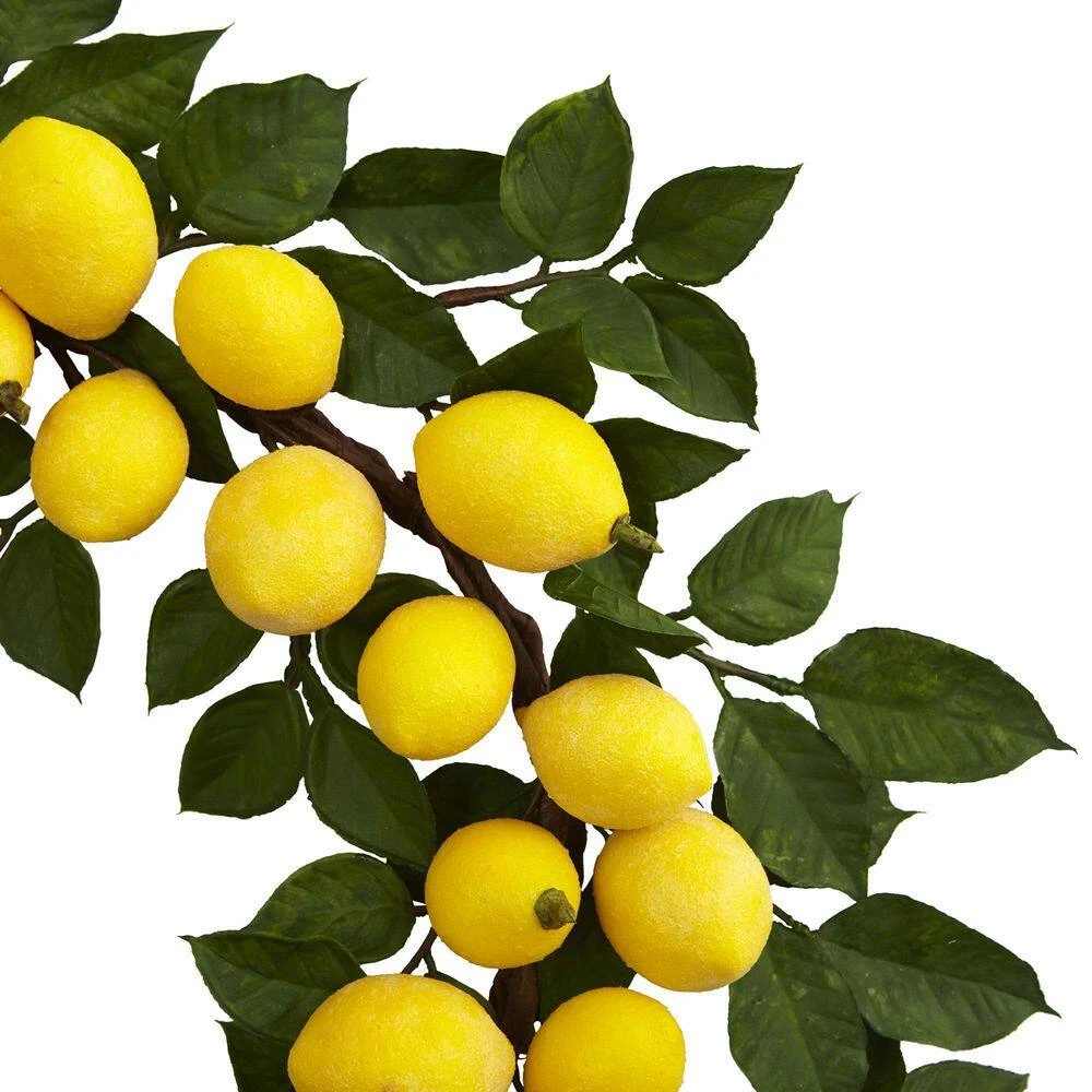 24 In. Artificial Lemon Wreath 4 24 In. Artificial Lemon Wreath - Image 2