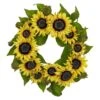 22 In. H Artificial Yellow Sunflower Wreath 2 22 In. H Artificial Yellow Sunflower Wreath -Artificial nearly natural decorative wreaths 4787 64 1000