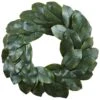 Magnolia Leaf 24 In. Artificial Wreath 1 Magnolia Leaf 24 In. Artificial Wreath -Artificial nearly natural decorative wreaths 4874 64 1000