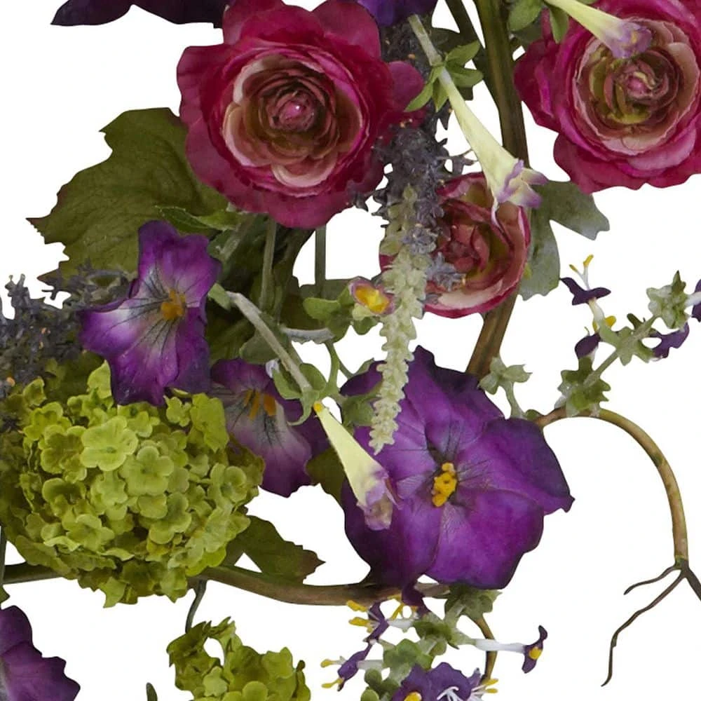 20 In. Artificial Veranda Garden Wreath 5 20 In. Artificial Veranda Garden Wreath - Image 3