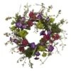20 In. Artificial Veranda Garden Wreath 1 20 In. Artificial Veranda Garden Wreath -Artificial nearly natural decorative wreaths 4934 64 1000