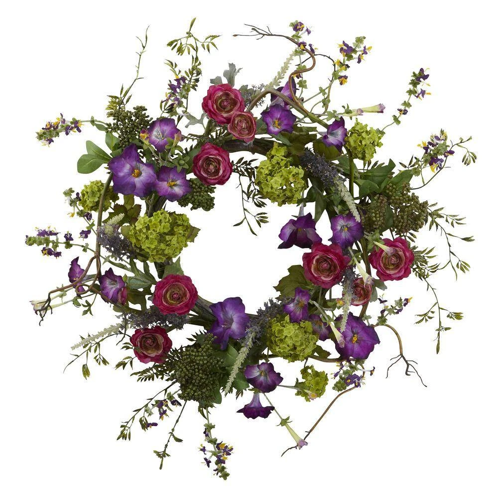 20 In. Artificial Veranda Garden Wreath 3 20 In. Artificial Veranda Garden Wreath