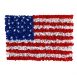 3 Ft. X 2 Ft. Red, White And Blue American Flag Wall Panel With 100 Warm LED Lights (Indoor/Outdoor) -Artificial nearly natural decorative wreaths w1170 4f 1000