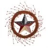 20 In. Artificial Americana Patriotic Star Wreath Red White And Blue -Artificial nearly natural decorative wreaths w1215 64 1000