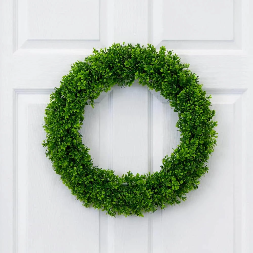 20in. Artificial Boxwood Wreath 6 20in. Artificial Boxwood Wreath - Image 4