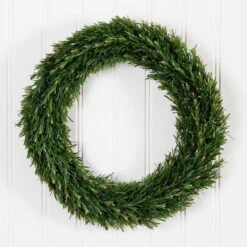 24 In. UV Resistant Rosemary Artificial Wreath (Indoor/Outdoor) 11 24 In. UV Resistant Rosemary Artificial Wreath (Indoor/Outdoor) -Artificial nearly natural decorative wreaths w1378 1f 1000