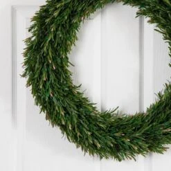 24 In. UV Resistant Rosemary Artificial Wreath (Indoor/Outdoor) 12 24 In. UV Resistant Rosemary Artificial Wreath (Indoor/Outdoor) -Artificial nearly natural decorative wreaths w1378 44 1000